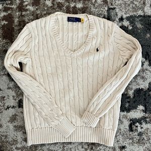 Polo Ralph Lauren knit womens V neck sweater size medium